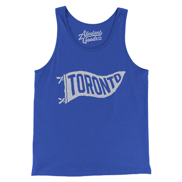 Toronto Pennant Men/Unisex Tank Top-True Royal-Allegiant Goods Co. Vintage Sports Apparel
