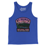 Mt. Rainier National Park Badge Men/Unisex Tank Top-True Royal-Allegiant Goods Co. Vintage Sports Apparel