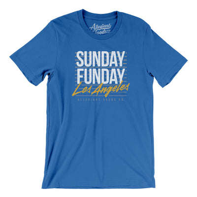 Sunday Funday Los Angeles Men/Unisex T-Shirt-True Royal-Allegiant Goods Co. Vintage Sports Apparel