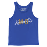 Kansas City Mo Overprinted Men/Unisex Tank Top-Allegiant Goods Co. Vintage Sports Apparel