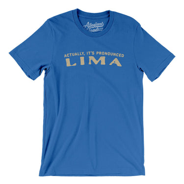 Actually It's Pronounced Lima Men/Unisex T-Shirt-True Royal-Allegiant Goods Co. Vintage Sports Apparel
