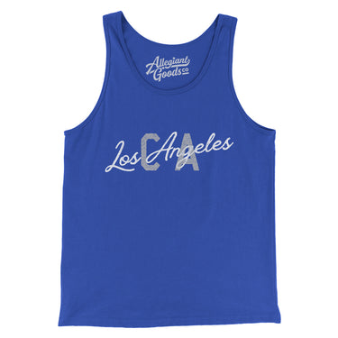 Los Angeles Ca Overprinted Men/Unisex Tank Top-Allegiant Goods Co. Vintage Sports Apparel