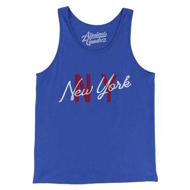 New York Ny Overprinted Men/Unisex Tank Top-Allegiant Goods Co. Vintage Sports Apparel