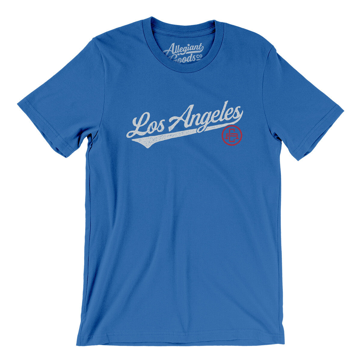 Los Angeles Vintage Script Men/Unisex T-Shirt-True Royal-Allegiant Goods Co. Vintage Sports Apparel