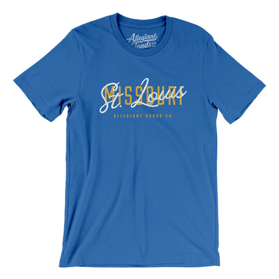 St Louis Overprint Men/Unisex T-Shirt-True Royal-Allegiant Goods Co. Vintage Sports Apparel