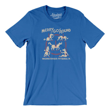 Merry Go Round Pittsburgh Men/Unisex T-Shirt-True Royal-Allegiant Goods Co. Vintage Sports Apparel