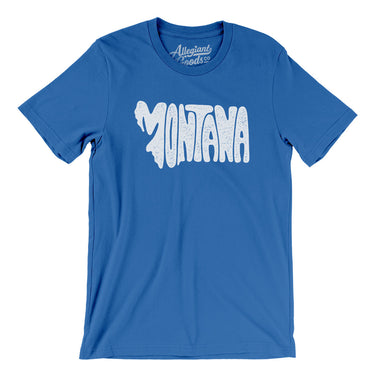 Montana State Shape Text Men/Unisex T-Shirt-Allegiant Goods Co. Vintage Sports Apparel
