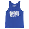 Pennsylvania State Shape Text Men/Unisex Tank Top-True Royal-Allegiant Goods Co. Vintage Sports Apparel