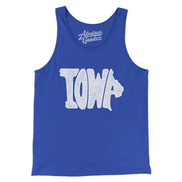 Iowa State Shape Text Men/Unisex Tank Top-Allegiant Goods Co. Vintage Sports Apparel