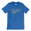 Dallas Vintage Script Men/Unisex T-Shirt-True Royal-Allegiant Goods Co. Vintage Sports Apparel