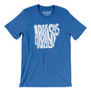 Arkansas State Shape Text Men/Unisex T-Shirt-True Royal-Allegiant Goods Co. Vintage Sports Apparel