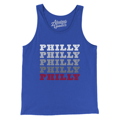 Philly Repeat Men/Unisex Tank Top-True Royal-Allegiant Goods Co. Vintage Sports Apparel