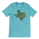 Texas Golf Course Map Men/Unisex T-Shirt-Turquoise-Allegiant Goods Co. Vintage Sports Apparel