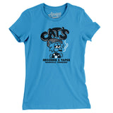 Cat's Records and Tapes in Turquoise Color