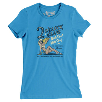 2 O'clock Club Baltimore Women's T-Shirt-Turquoise-Allegiant Goods Co. Vintage Sports Apparel