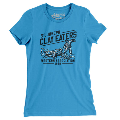 St Joseph Clay Eaters Women's T-Shirt-Turquoise-Allegiant Goods Co. Vintage Sports Apparel