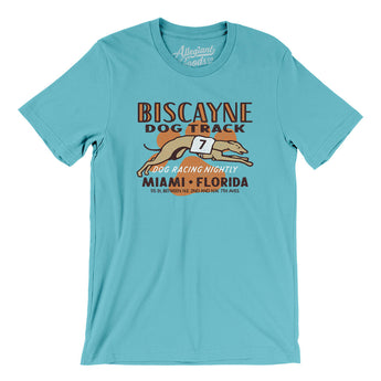 Biscayne Dog Track Men/Unisex T-Shirt-Turquoise-Allegiant Goods Co. Vintage Sports Apparel