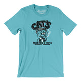 Cat's Records and Tapes in Turquoise Color