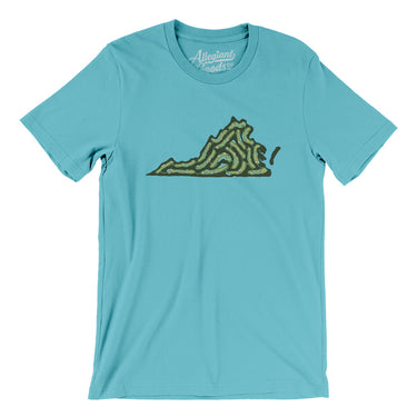Virginia Golf Course Men/Unisex T-Shirt-Turquoise-Allegiant Goods Co. Vintage Sports Apparel