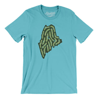 Maine Golf Course Men/Unisex T-Shirt-Turquoise-Allegiant Goods Co. Vintage Sports Apparel