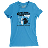 El Mirador Hotel Palm Springs Women's T-Shirt-Turquoise-Allegiant Goods Co. Vintage Sports Apparel