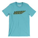 Tennessee Golf Course Map Men/Unisex T-Shirt-Turquoise-Allegiant Goods Co. Vintage Sports Apparel