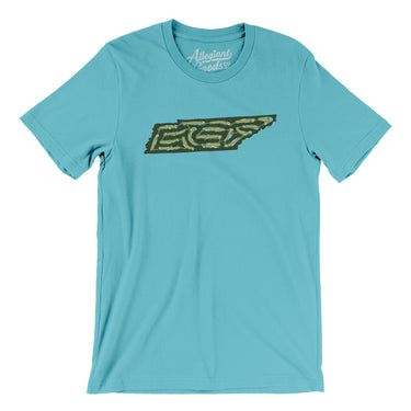 Tennessee Golf Course Map Men/Unisex T-Shirt-Turquoise-Allegiant Goods Co. Vintage Sports Apparel