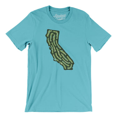 California Golf Course Men/Unisex T-Shirt-Turquoise-Allegiant Goods Co. Vintage Sports Apparel