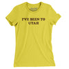 I've Been To Utah Women's T-Shirt-Vibrant Yellow-Allegiant Goods Co. Vintage Sports Apparel