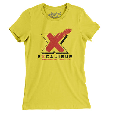 Excalibur Chicago Women's T-Shirt-Vibrant Yellow-Allegiant Goods Co. Vintage Sports Apparel
