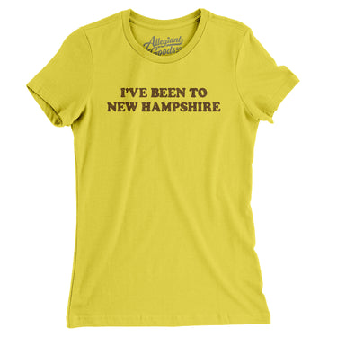 I've Been To New Hampshire Women's T-Shirt-Allegiant Goods Co. Vintage Sports Apparel