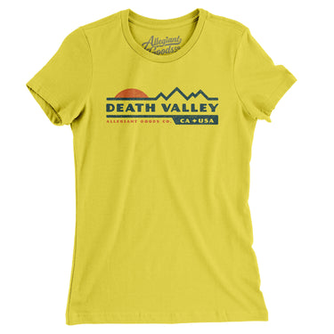 Death Valley Sunset Women's T-Shirt-Vibrant Yellow-Allegiant Goods Co. Vintage Sports Apparel