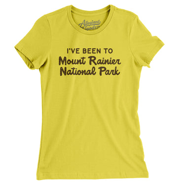 I've Been To Mount Rainier National Park Women's T-Shirt-Allegiant Goods Co. Vintage Sports Apparel