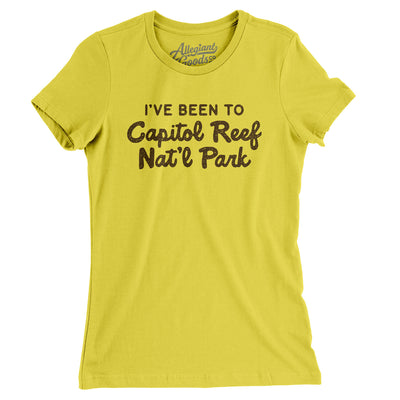 I've Been To Capitol Reef National Park Women's T-Shirt-Vibrant Yellow-Allegiant Goods Co. Vintage Sports Apparel