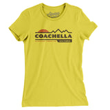 Coachella Mountain Sunset Women's T-Shirt-Vibrant Yellow-Allegiant Goods Co. Vintage Sports Apparel