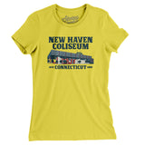 New Haven Coliseum Women's T-Shirt-Allegiant Goods Co. Vintage Sports Apparel