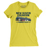 New Haven Coliseum Women's T-Shirt-Vibrant Yellow-Allegiant Goods Co. Vintage Sports Apparel