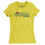 Palm Springs Mountain Sunset Women's T-Shirt-Vibrant Yellow-Allegiant Goods Co. Vintage Sports Apparel