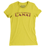 Actually It's Pronounced Lanai Women's T-Shirt-Vibrant Yellow-Allegiant Goods Co. Vintage Sports Apparel