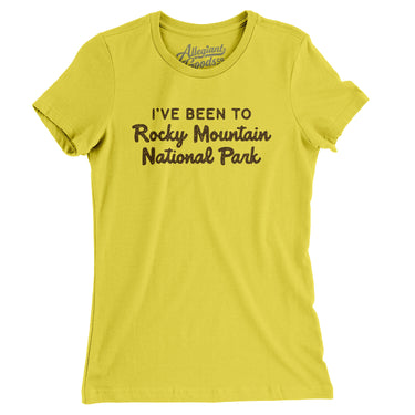I've Been To Rocky Mountain National Park Women's T-Shirt-Vibrant Yellow-Allegiant Goods Co. Vintage Sports Apparel