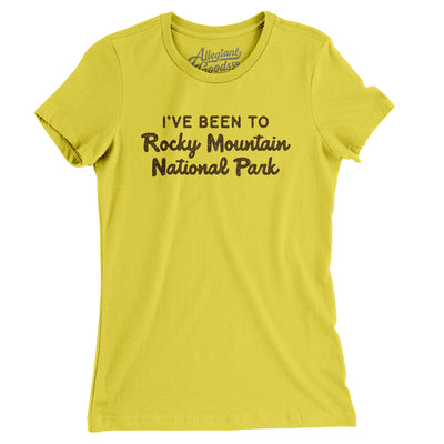 I've Been To Rocky Mountain National Park Women's T-Shirt-Vibrant Yellow-Allegiant Goods Co. Vintage Sports Apparel