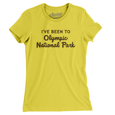 I've Been To Olympic National Park Women's T-Shirt-Vibrant Yellow-Allegiant Goods Co. Vintage Sports Apparel