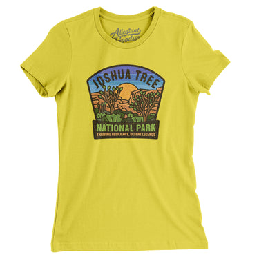 Joshua Tree National Park Badge Women's T-Shirt-Vibrant Yellow-Allegiant Goods Co. Vintage Sports Apparel