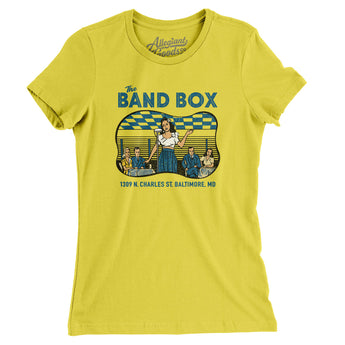 The Band Box Baltimore Women's T-Shirt-Vibrant Yellow-Allegiant Goods Co. Vintage Sports Apparel
