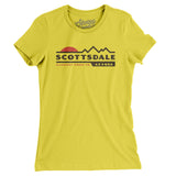 Scottsdale Mountain Sunset Women's T-Shirt-Vibrant Yellow-Allegiant Goods Co. Vintage Sports Apparel