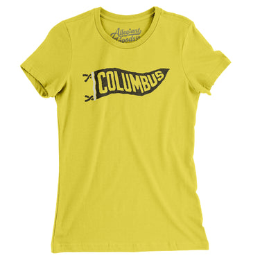 Columbus Pennant Women's T-Shirt-Allegiant Goods Co. Vintage Sports Apparel