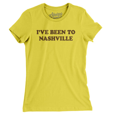I've Been To Nashville Women's T-Shirt-Vibrant Yellow-Allegiant Goods Co. Vintage Sports Apparel
