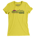 Borrego Springs Mountain Sunset Women's T-Shirt-Vibrant Yellow-Allegiant Goods Co. Vintage Sports Apparel