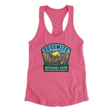 Yosemite National Park Badge Women's Racerback Tank-Vintage Pink-Allegiant Goods Co. Vintage Sports Apparel
