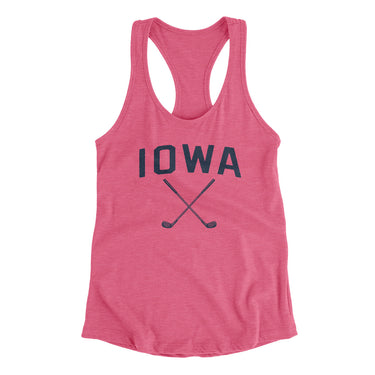 Iowa Golf Women's Racerback Tank-Vintage Pink-Allegiant Goods Co. Vintage Sports Apparel